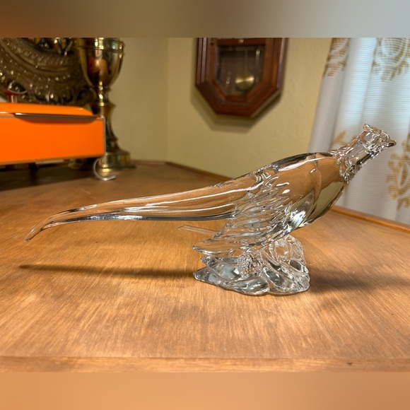 Heisey Glass Animal Ringneck Pheasant Figurine 11.5"-long 1942-1953 Vintage - Picture 2 of 10